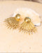 Aretes Pez León en Bronce con baño en Oro de 24 k