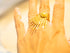 Anillo Pez León en Bronce con baño en Oro de 24 k