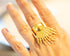 Anillo Pez León en Bronce con baño en Oro de 24 k
