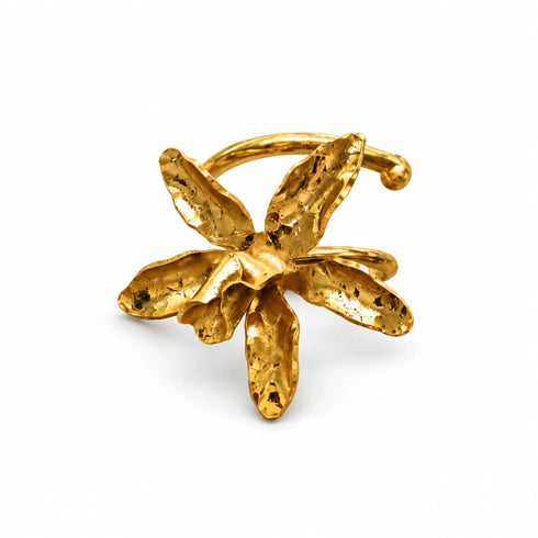 Anillo Cattleya en Espiral artesanal | Alas de Zafiro