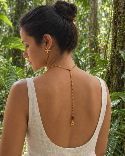 Cadena Cattleya – Collar de Orquídea Artesanal