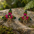 Maxi Cattleya Tejida | Aretes artesanales colombianos