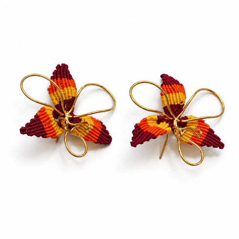Maxi Cattleya Tejida | Aretes artesanales colombianos